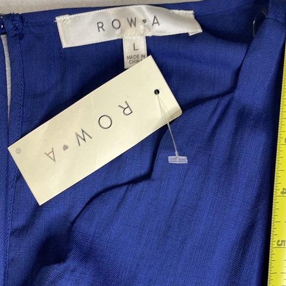 NWT Row A blue romper with scalloped neck, large - Picture 8 of 10
